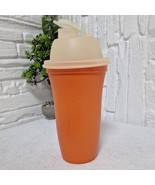 Vintage Tupperware Quick Shake Container / Mixer Orange with Lid &amp; Cap, ... - $29.53 CAD