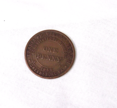1859 ANTIQUE GREENSBURG PA MASONIC COIN TOKEN RAM URANIA CHAPTER No 192 - £27.24 GBP