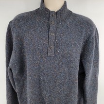 Brooks Brothers Merino Wool Cashmere Blend Speckled Button Neck Men&#39;s Sweater... - £35.48 GBP