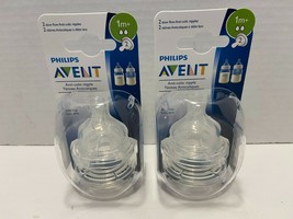 Philips AVENT Anti-Colic Nipples Pack Of 2 Nipples 1m+ NEW SEALED - £6.73 GBP