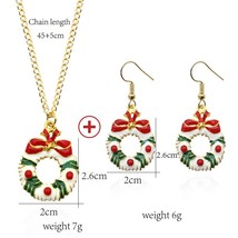 Christmas Jewelry Sets Santa Claus Xmas Tree Wreath Bells Boots Gifts Box Snowma - £9.14 GBP