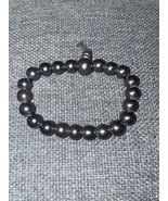Black Gemstone Hematite Bead Bracelet New - £7.58 GBP