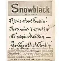 Shaw Snowblack Stockings 1885 Advertisement Victorian Ladies Fashion ADB... - £10.24 GBP