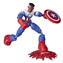 Marvel Avengers Bend and Flex Action Figure, 6-Inch Flexible Captain America Sup - £4.99 GBP