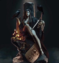 1/24 Resin Model Kit Nudes Beautiful Girl Witch Vorozheya Raven Unpainted - £10.35 GBP