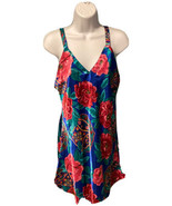 Vintage NIGHTGOWN Slip DRESS Floral Medium Kathryn - $19.68