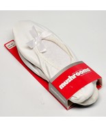 Vintage Mushrooms Slippers House Shoe  White Satin Women&#39;s 8-9 2000 New Y2K - $417.92 MXN