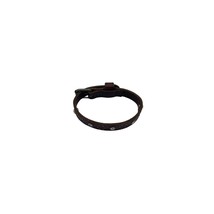Brown Leather Rhinestone Studded Buckle Bracelet Adjustable 7-9 inch - £8.78 GBP