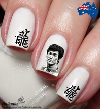 Bruce Lee Martial Kung fu Nail Art Decal Sticker Water Transfer Slider - £3.59 GBP
