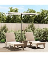 Garden Umbrella Sand White Polyester, Aluminum 6.6 x 4.9 ft - €116,22 EUR