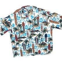 2X Aloha Republic Hawaiian Shirt Mens Surfboards Volcanos Beach EUC - £25.83 GBP