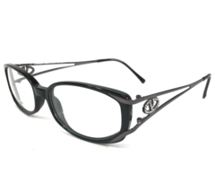 Valentino Petite Eyeglasses Frames V5413 0SQ1 Black Grey Crystals 50-16-135 - $93.29