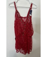 Lane Bryant Cacique Seriously Sexy Collection Red Hearts Mesh Romper Siz... - $39.99