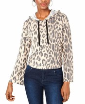 MSRP $50 Bar III | Leopard-Print Cropped Hoodie | Natural Leopard | Size XS - $12.85