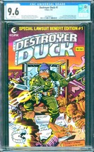 Destroyer Duck #1 (1982) CGC 9.6 -- White pages; 1st Groo the Wanderer &amp; D. Duck - £260.53 GBP