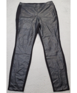 White House Black Market Pants Women 10R Black Leather Panel Side Zip Sk... - $48.30 CAD