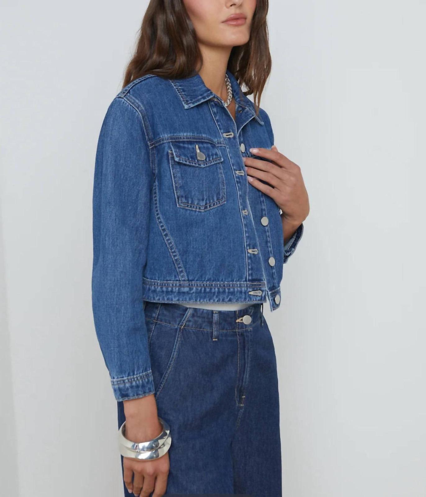 L&#39;agence Koda Crop Jacket Blue - $269.00