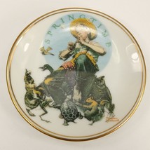 Best Of Norman Rockwell Miniature Collectors Plate - Springtime Frolic - JEJ72 - $6.45