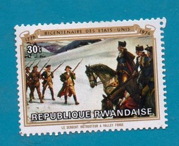 Rwanda (mint no gum postage stamp) Bicentenaire Des Etats Unis 1976 #815 - £0.08 GBP