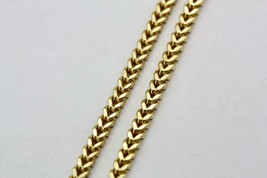 Fine 10K Yellow Gold 2.5mm Franco Link Chain Necklace 19.5&quot; Long 6.6 Grams - £296.10 GBP