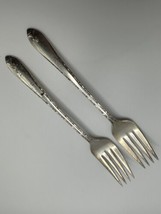 Vintage Wm Rogers Exquisite Forks 6.75” Silver Plate - $7.92