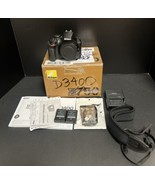 Nikon D3400 24.2MP Digital SLR DSLR Camera Body Only Battery Charger Tested - £202.35 GBP