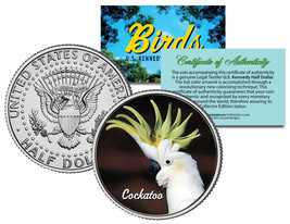 COCKATOO BIRD JFK Kennedy Half Dollar US Colorized Coin - £6.71 GBP