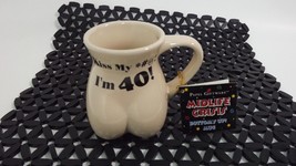 KISS MY *#@ I&#39;m 40! Bottom&#39;s Up Cup Mug Birthday Mid-Life Crisis Novelty... - £5.30 GBP