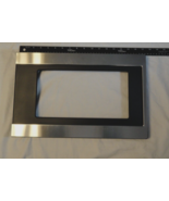 NEW REPLACEMENT BLACK AND CHROME MICROWAVE DOOR 17&quot;X11.5&quot; - $22.69