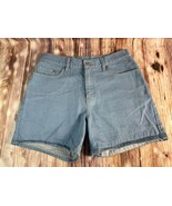 Vintage Levi&#39;s Womens Size 10 Blue Mid Rise Jean Denim Shorts 29x5 - £22.40 GBP