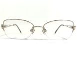 Charmant Brille Rahmen CH12161 WP Silber Cat Eye Halbe Felge 51-17-135 - £33.52 GBP