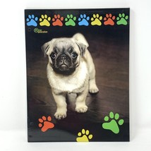 Puppy Dog File Folders 2 Pocket Paw Print Design Pugs Labs Havanes Spaniel - $20.38