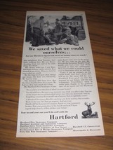 1955 Print Ad Hartford Insurance Family Home Destroyed by Fire - £8.78 GBP