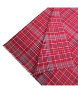 Versatile Jamaican Red Bandana Plaid Cotton Fabric Costumes Art Design C... - €17,11 EUR