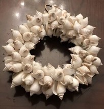 13&quot; Real Hermit Sea Shell Wreath Wired To Ring Beach Decor Tropical - £108.56 GBP