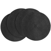 Elegant 15'' Round Braided Placemats Set of 4 - Washable Heat Resistant ... - $24.70