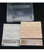 Retired 2005 Stampin&#39; UP &quot;Wishes Awash&quot; Wood Rubber Stamp Set of 4 - $237.85 MXN
