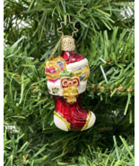 Christopher Radko Christmas Ornament Stocking filled with Presents Small... - £14.33 GBP