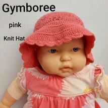 Gymboree Pink 100% Cotton Knit Detail Hat Size 3-6 Months - £4.82 GBP