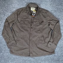 Grayers Shirt Shacket Mens 2XL Brown Button Up NWT Outdoor Pockets Long ... - $27.30