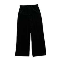 Moda Int&#39;l Vintage Velour Pants ~ Sz 14 ~ Black ~ High Rise ~ 31.5&quot; Inseam  - £17.56 GBP