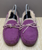 UGG Dakota Moccasin Kids 5296 Slip On Magenta Wool Lined Size 5 - £26.15 GBP