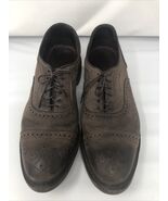 Allen Edmonds Strandmok Cap-toe Oxford Dainite Rubber Sole 10.5 Brown Le... - $166.03 CAD