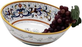 Serving Bowl RICCO DERUTA DELUXE Majolica Large Multi-Color Ceramic - $359.00
