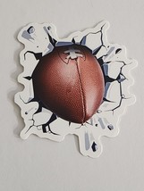 Football Looking Like it Broke Through Wall Small Sticker Decal Embellis... - $2.59