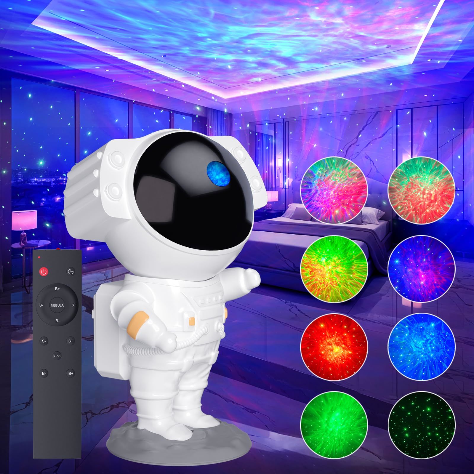 HIJOPIB Star Projector, Nebula Galaxy Projector for Bedroom, Starry Ceiling Led