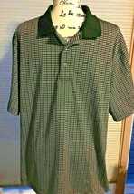 Men’s George XL 46-48 Black Tan Polo Golf Polyester 3 Button Shirt    SK... - €5,93 EUR