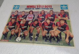old poster print orig Club Newells Argentina Campeon 1990 - $18.81