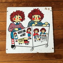 Vintage Raggedy Ann and Andy Thick Plywood Picture or Other Use – 15.5 x 15.5 in - £110.50 GBP