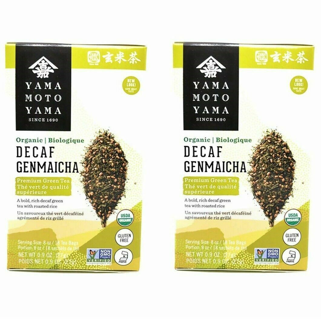 Primary image for 2 PACK YAMAMOTO ORGANIC DECAF GENMAICHA(18 TEA BAGS EACH)